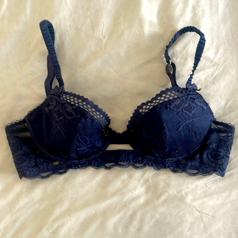 Stella McCarthey blue bra